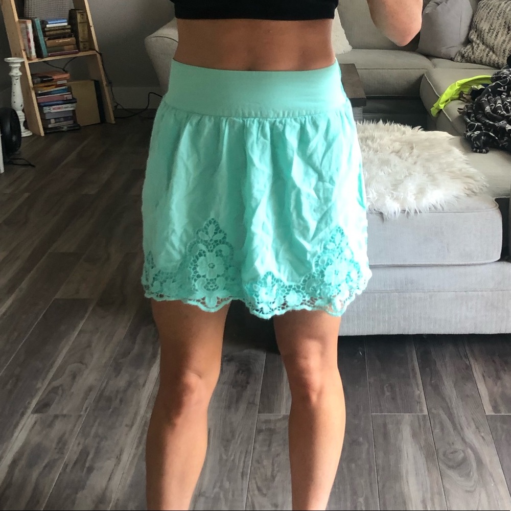 High waist lace skirt